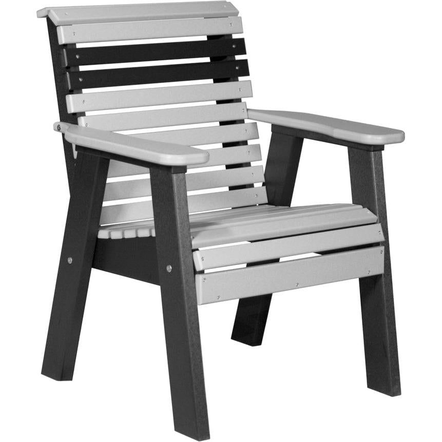 LC2PPBDGB-LuxCraft-Plain Bench - 2'-Dove Gray Black-Pangaea Patio