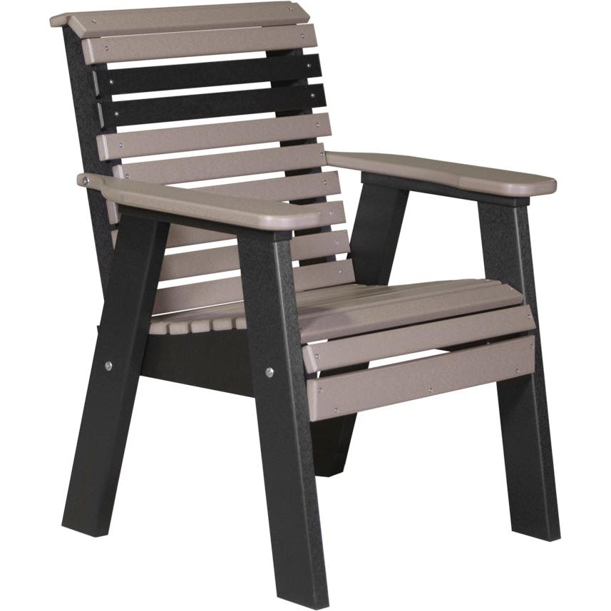 LC2PPBWWB-LuxCraft-Plain Bench - 2'-Weatherwood Black-Pangaea Patio