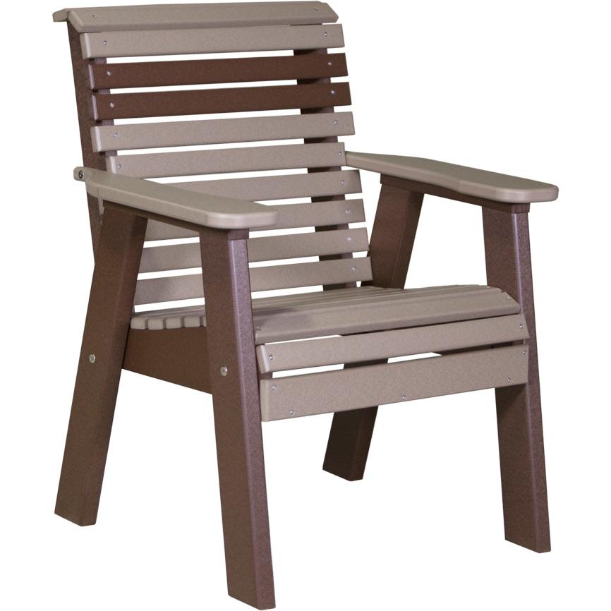 LC2PPBWWCBR-LuxCraft-Plain Bench - 2'-Weatherwood Chestnut Brown-Pangaea Patio