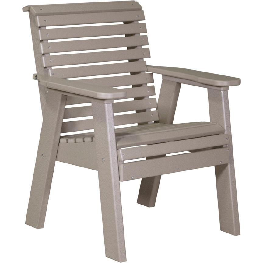 LC2PPBWW-LuxCraft-Plain Bench - 2'-Weatherwood-Pangaea Patio