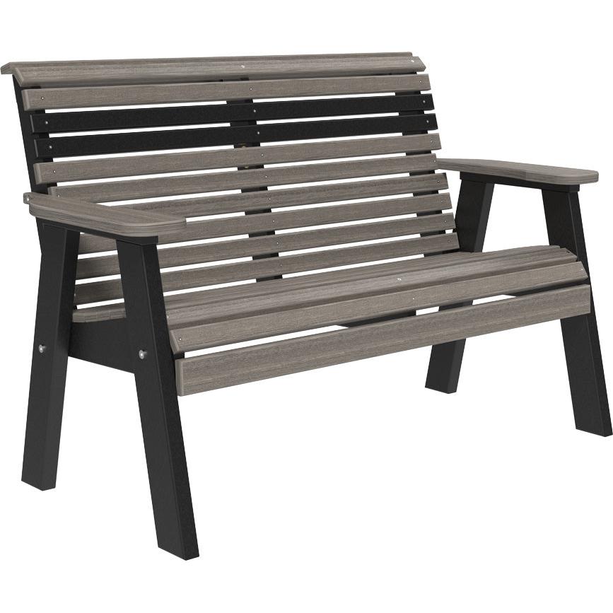 LC4PPBCGB-LuxCraft-Plain Bench - 4'-Coastal Gray-Pangaea Patio