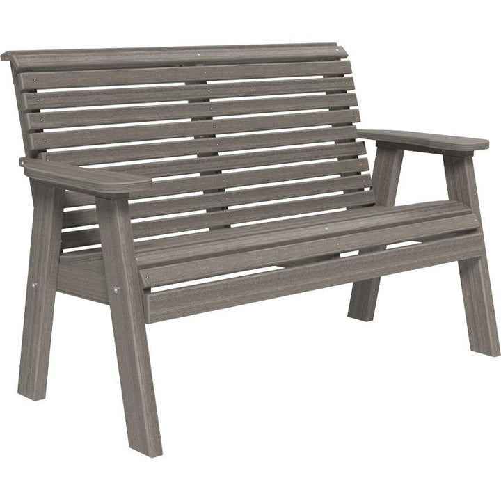 LC4PPBCG-LuxCraft-Plain Bench - 4'-Brazilian Walnut Black-Pangaea Patio