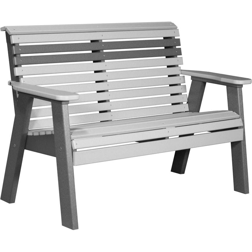LC4PPBDGS-LuxCraft-Plain Bench - 4'-Dove Gray Slate-Pangaea Patio