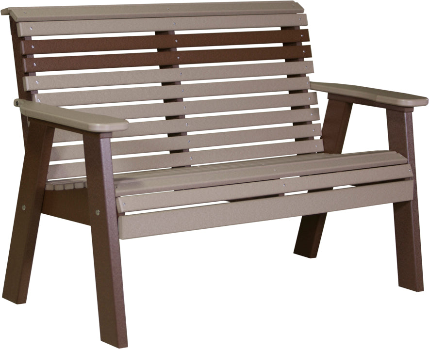 LC4PPBWWCBR-LuxCraft-Plain Bench - 4'-Pangaea Patio