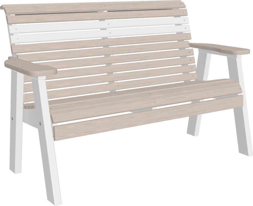 LC4PPBBIW-LuxCraft-Plain Bench - 4'-Pangaea Patio