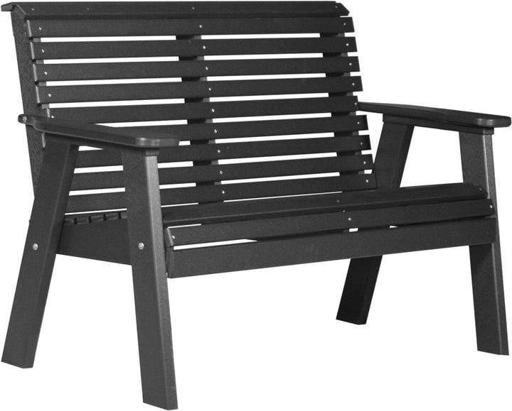 LC4PPBBK-LuxCraft-Plain Bench - 4'-Pangaea Patio