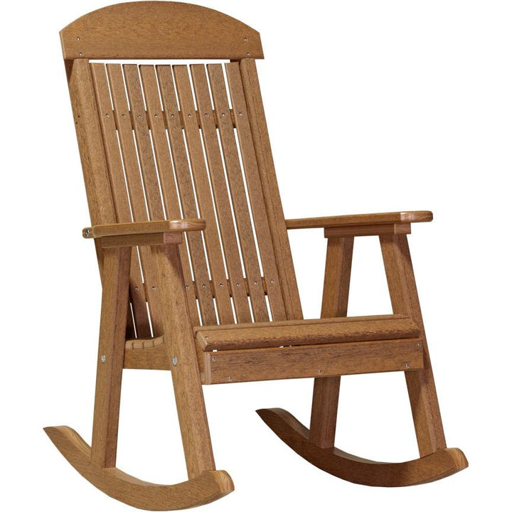 LCPPRAM-LuxCraft-Porch Rocker-Antique Mahogany-Pangaea Patio