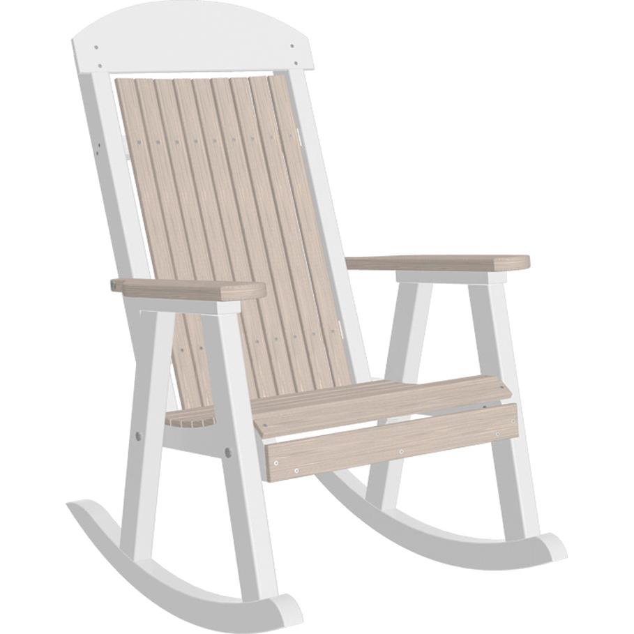 LCPPRBIW-LuxCraft-Porch Rocker-Birch White-Pangaea Patio
