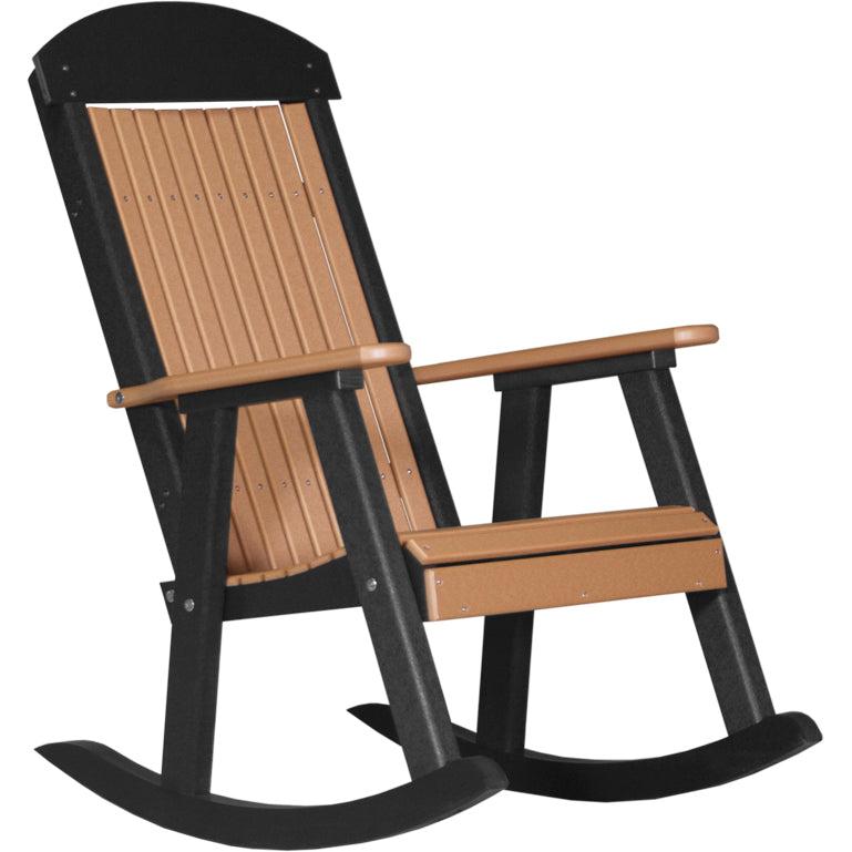 LCPPRCB-LuxCraft-Porch Rocker-Cedar Black-Pangaea Patio