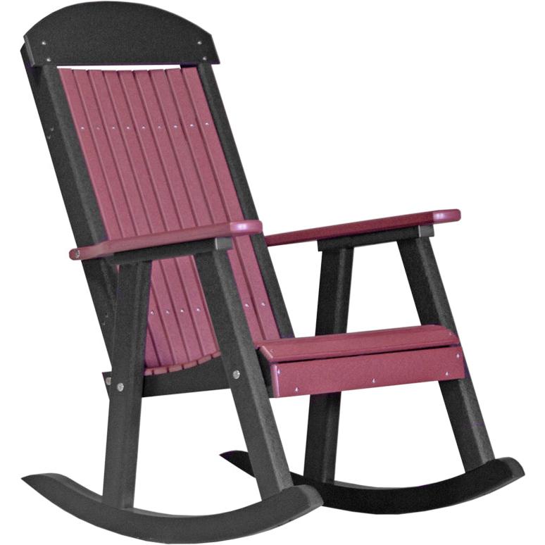 LCPPRCHB-LuxCraft-Porch Rocker-Cherrywood Black-Pangaea Patio