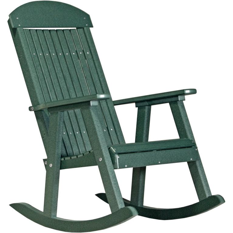 LCPPRG-LuxCraft-Porch Rocker-Green-Pangaea Patio