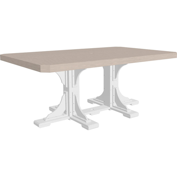 LCP46RTWWD-LuxCraft-Rectangle Table-Dining-Weatherwood-Pangaea Patio
