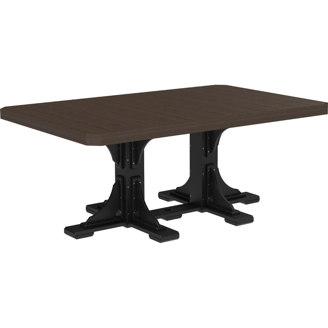 LCP46RTWWBD-LuxCraft-Rectangle Table-Dining-Weatherwood Black-Pangaea Patio