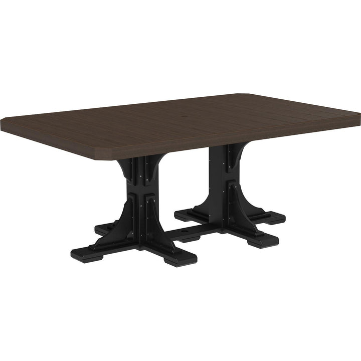 LCP46RTWWBD-LuxCraft-Rectangle Table-Dining-Weatherwood Black-Pangaea Patio