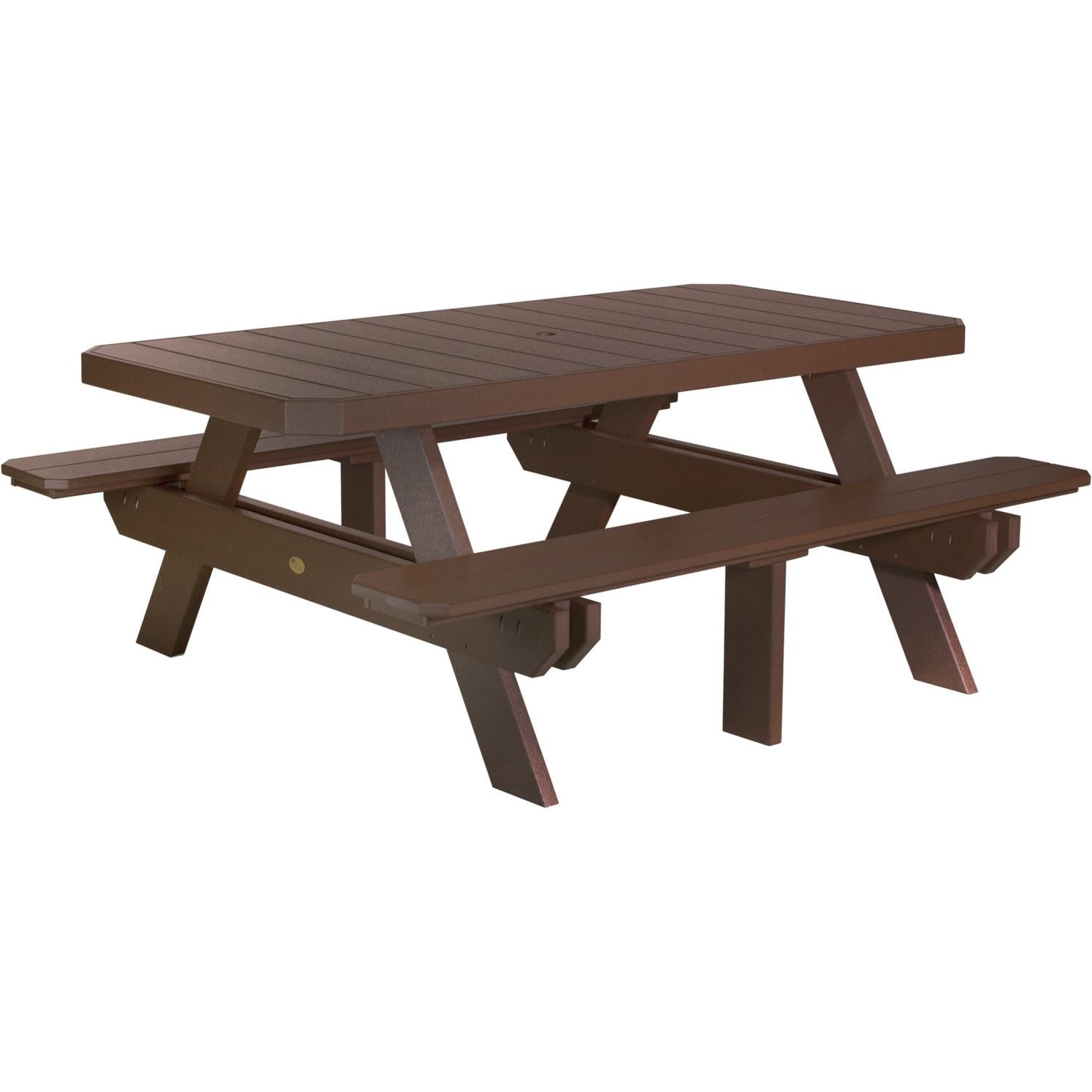 LCP6RPTCBR-LuxCraft-Rectangular Picnic Table-Green-Pangaea Patio