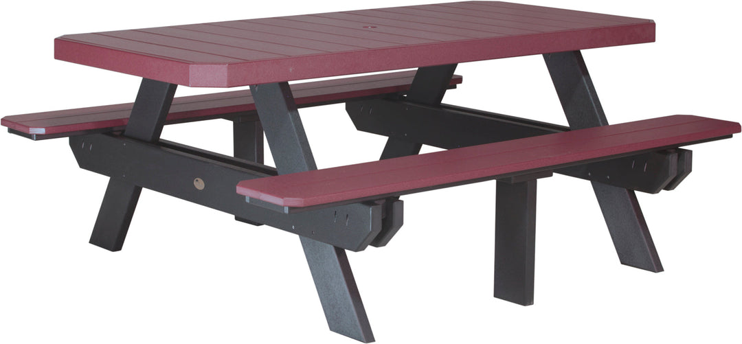 LCP6RPTCHB-LuxCraft-Rectangular Picnic Table-Pangaea Patio