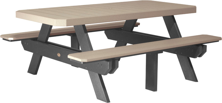 LCP6RPTWWB-LuxCraft-Rectangular Picnic Table-Pangaea Patio