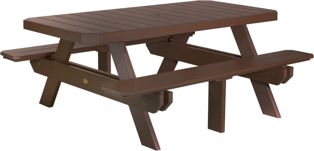 LCP6RPTCBR-LuxCraft-Rectangular Picnic Table-Pangaea Patio