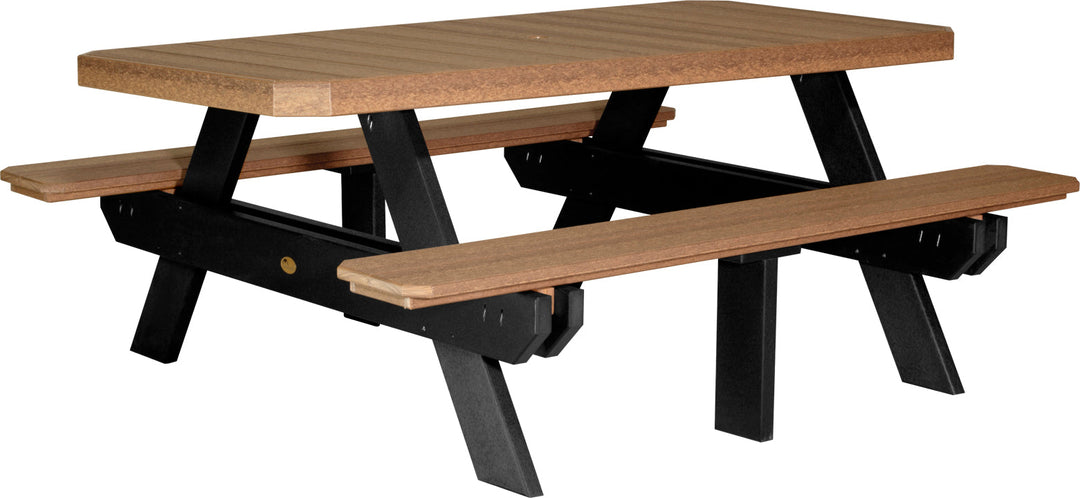 LCP6RPTAMB-LuxCraft-Rectangular Picnic Table-Pangaea Patio