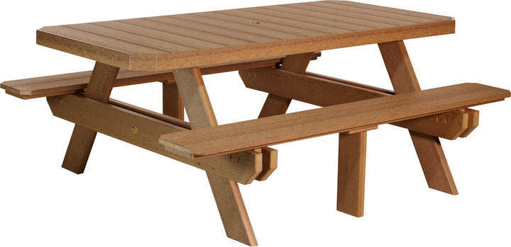 LCP6RPTAM-LuxCraft-Rectangular Picnic Table-Pangaea Patio