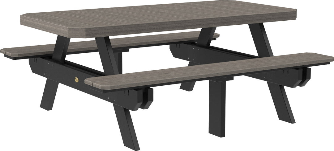 LCP6RPTCGB-LuxCraft-Rectangular Picnic Table-Pangaea Patio