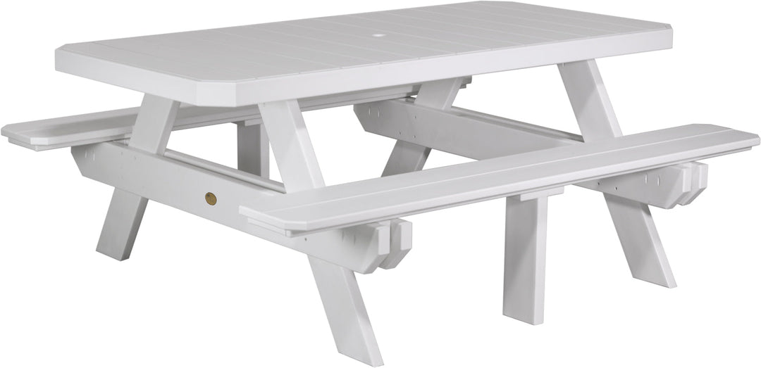 LCP6RPTW-LuxCraft-Rectangular Picnic Table-Pangaea Patio