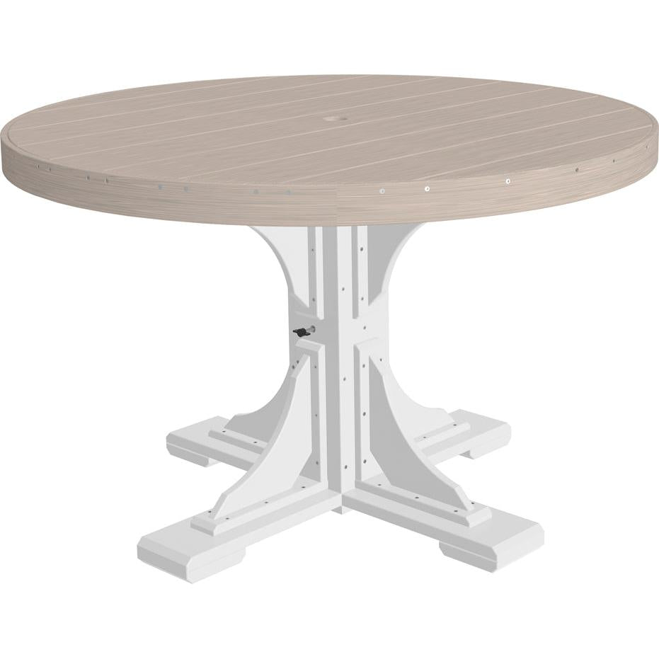 LCP4RTWWBD-LuxCraft-Round Table-Dining-Weatherwood Black-Pangaea Patio
