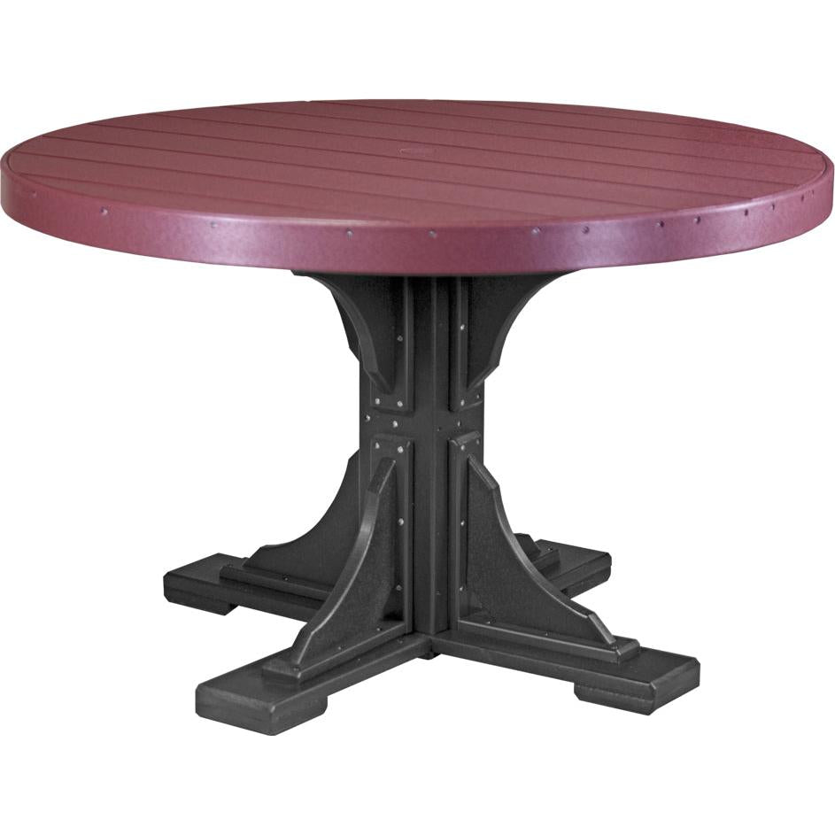 LCP4RTAMC-LuxCraft-Round Table-Counter-Antique Mahogany-Pangaea Patio