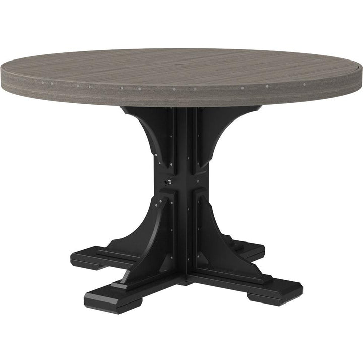 LCP4RTAMD-LuxCraft-Round Table-Dining-Antique Mahogany-Pangaea Patio