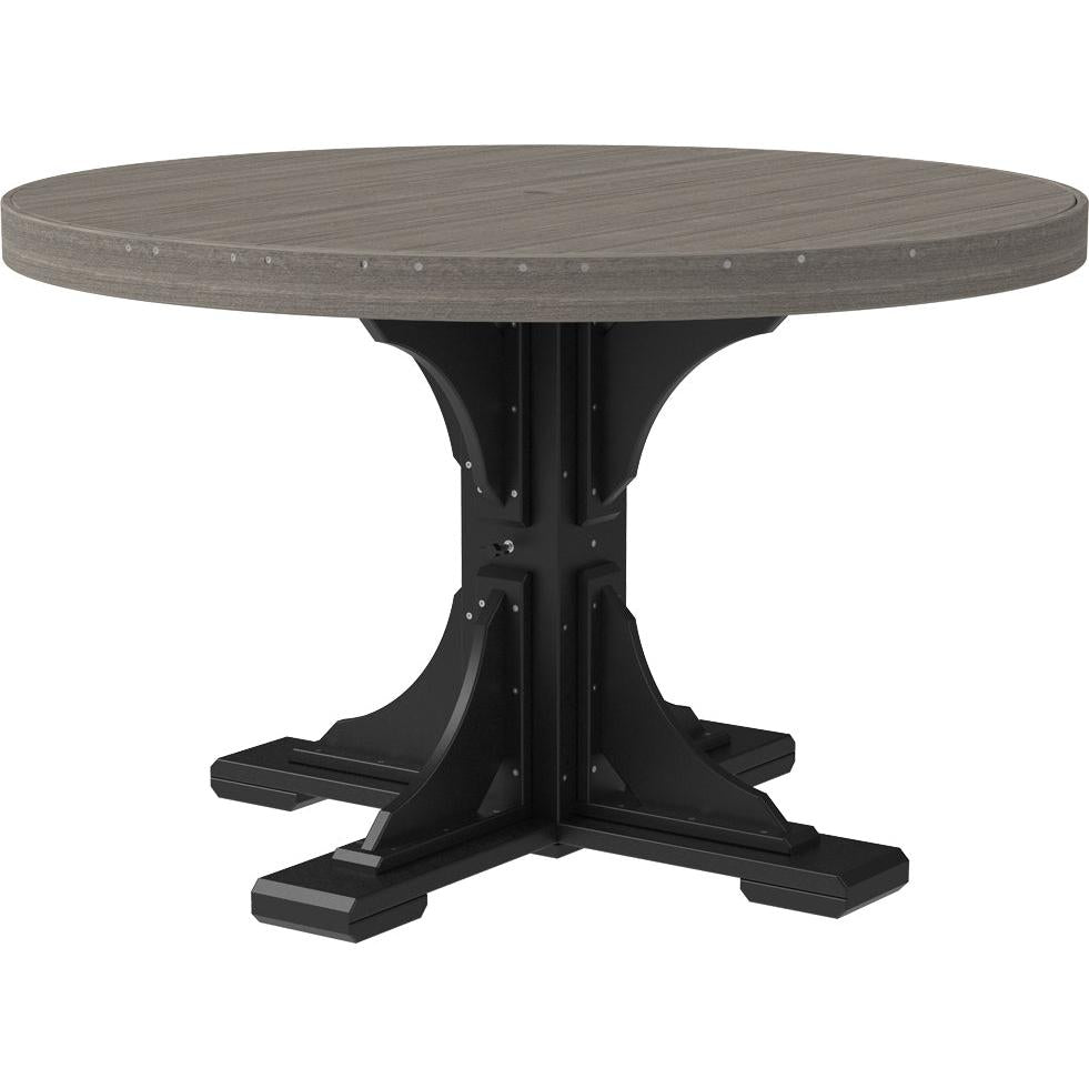LCP4RTAMD-LuxCraft-Round Table-Dining-Antique Mahogany-Pangaea Patio