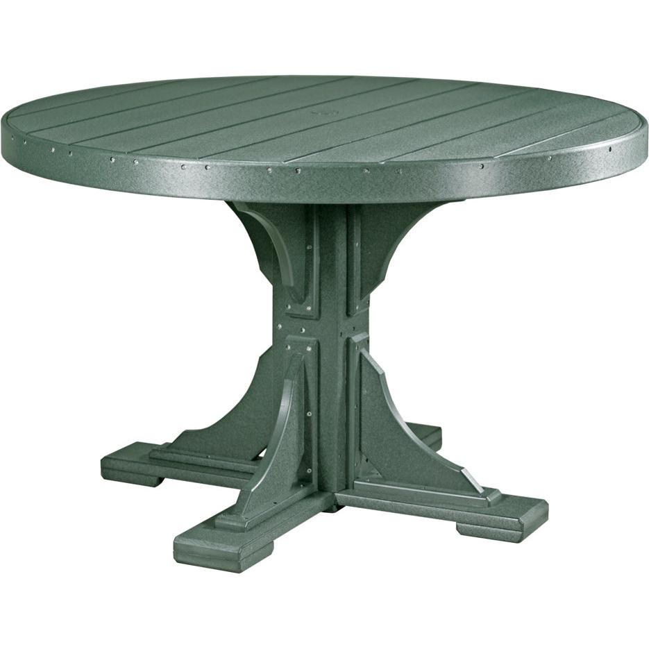 LCP4RTCBD-LuxCraft-Round Table-Dining-Cedar Black-Pangaea Patio