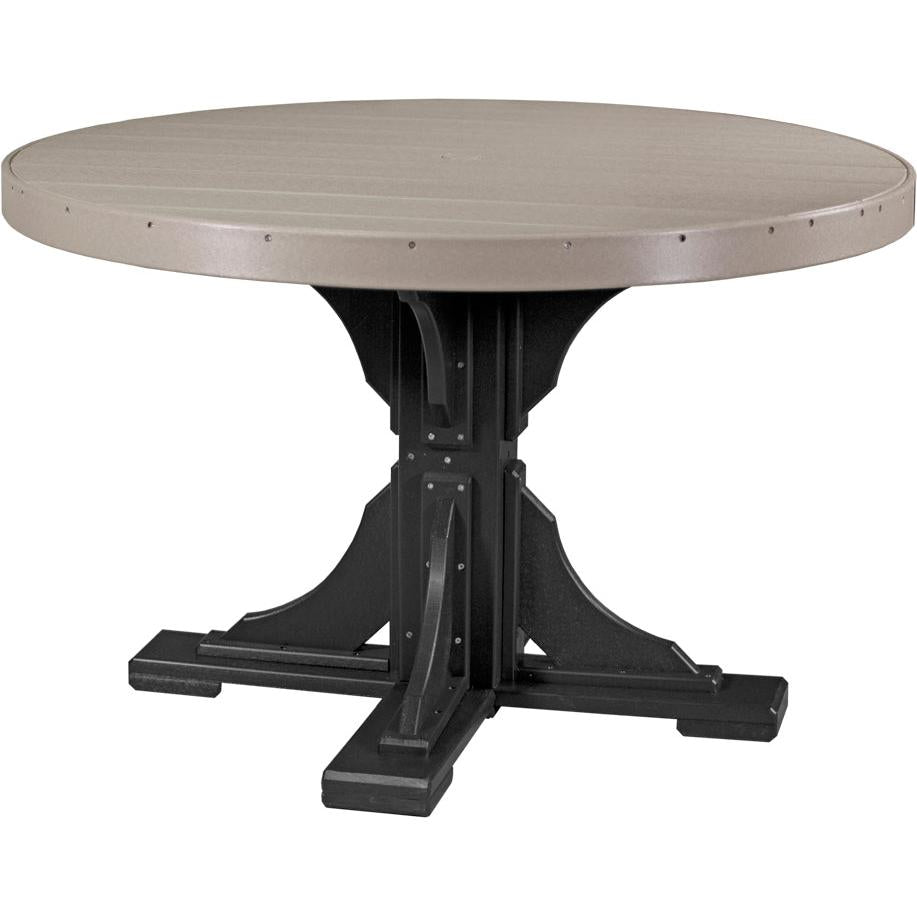 LCP4RTCHBD-LuxCraft-Round Table-Dining-Cherrywood Black-Pangaea Patio