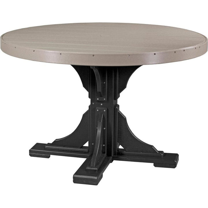 LCP4RTCHBD-LuxCraft-Round Table-Dining-Cherrywood Black-Pangaea Patio