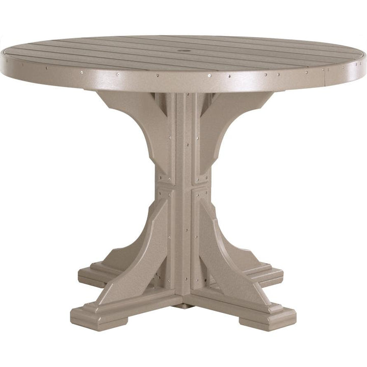 LCP4RTCBRD-LuxCraft-Round Table-Dining-Chestnut Brown-Pangaea Patio