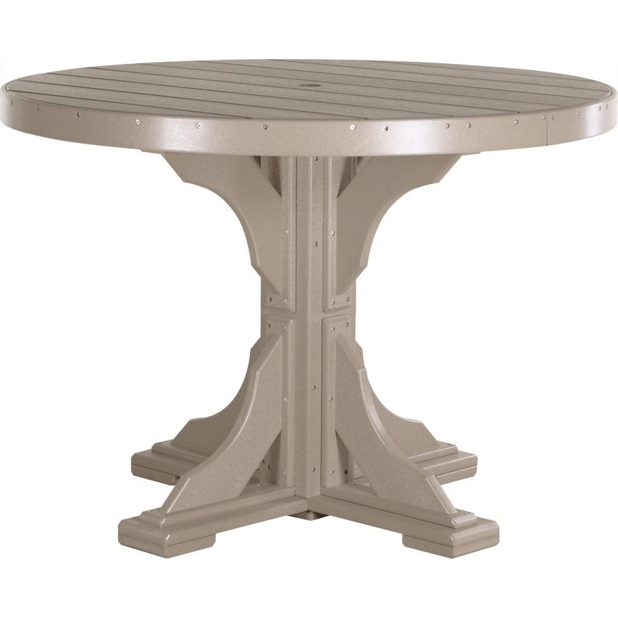 LCP4RTCBRD-LuxCraft-Round Table-Dining-Chestnut Brown-Pangaea Patio