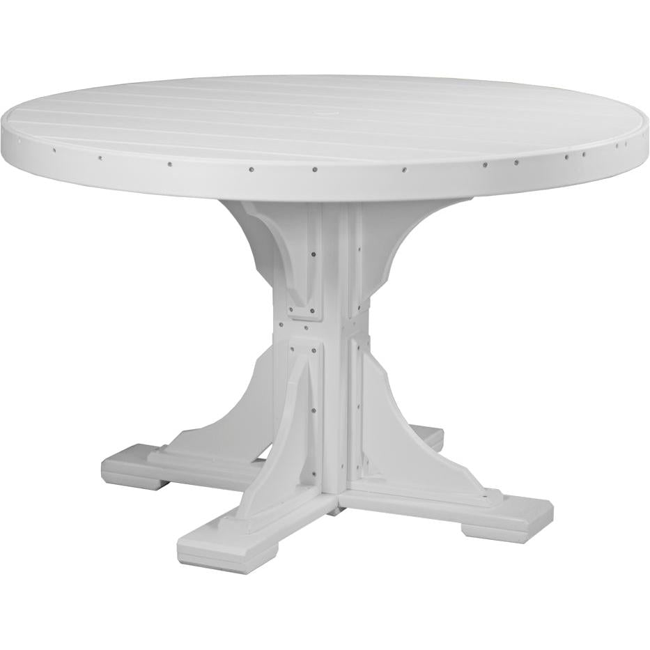 LCP4RTDGSD-LuxCraft-Round Table-Dining-Dove Gray Slate-Pangaea Patio