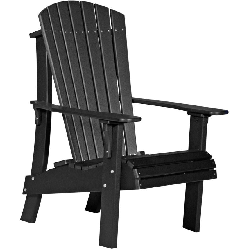 LCRACBK-LuxCraft-Royal Adirondack Chair-Black-Pangaea Patio