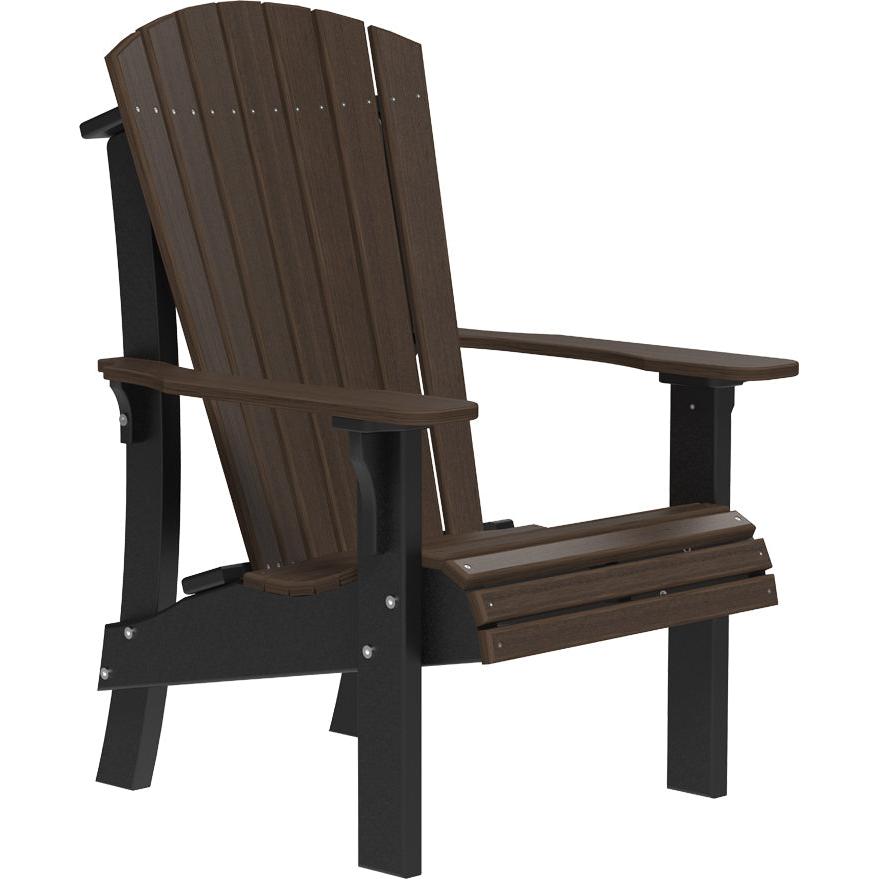 LCRACBZWB-LuxCraft-Royal Adirondack Chair-Coastal Gray Black-Pangaea Patio