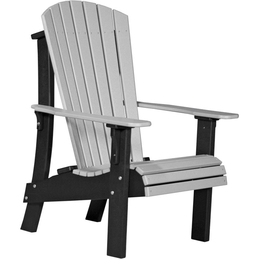 LCRACDGB-LuxCraft-Royal Adirondack Chair-Dove Gray Black-Pangaea Patio