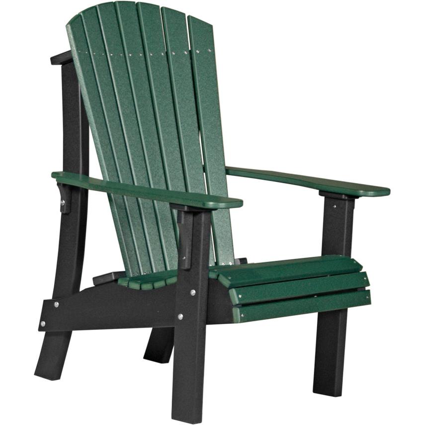 LCRACGB-LuxCraft-Royal Adirondack Chair-Green Black-Pangaea Patio