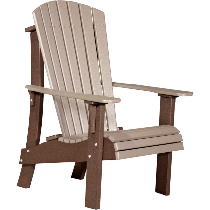 LCRACWWCBR-LuxCraft-Royal Adirondack Chair-Weatherwood Chestnut Brown-Pangaea Patio
