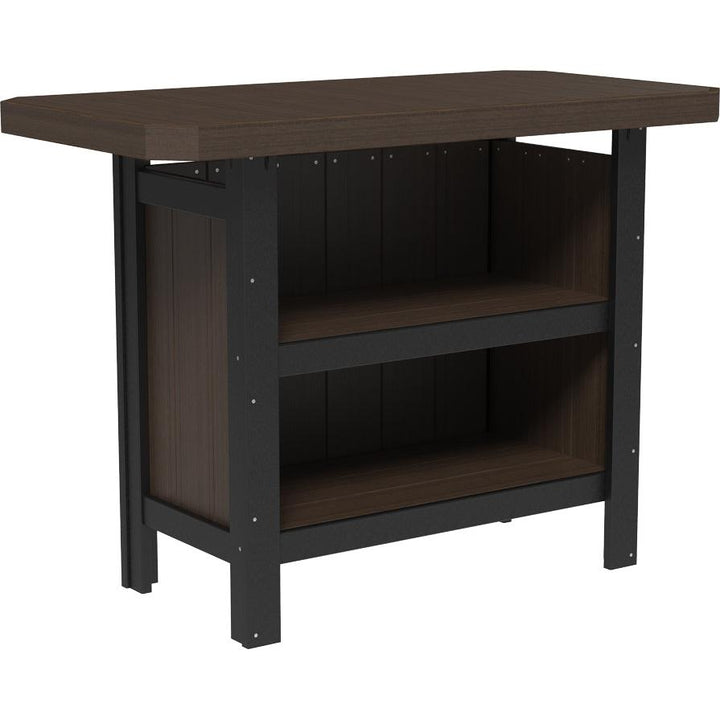 LCPSBBZWB-LuxCraft-Serving Bar-Coastal Gray Black-Pangaea Patio