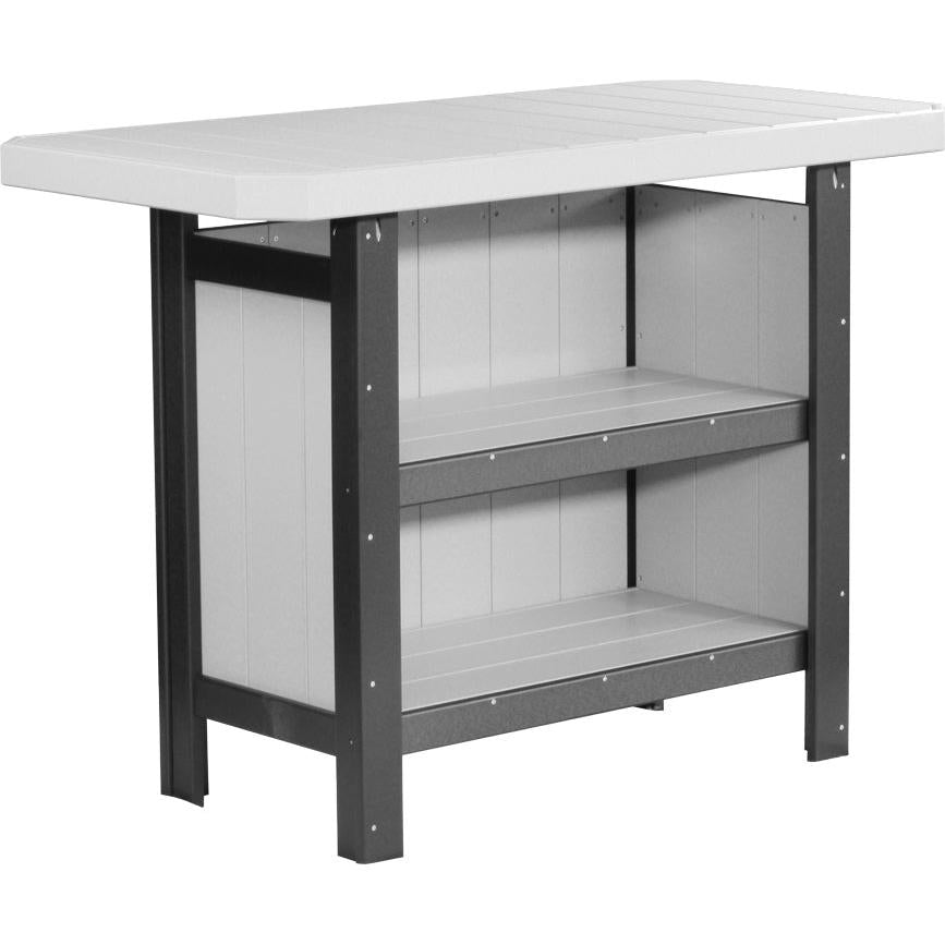 LCPSBDGB-LuxCraft-Serving Bar-Dove Gray Black-Pangaea Patio