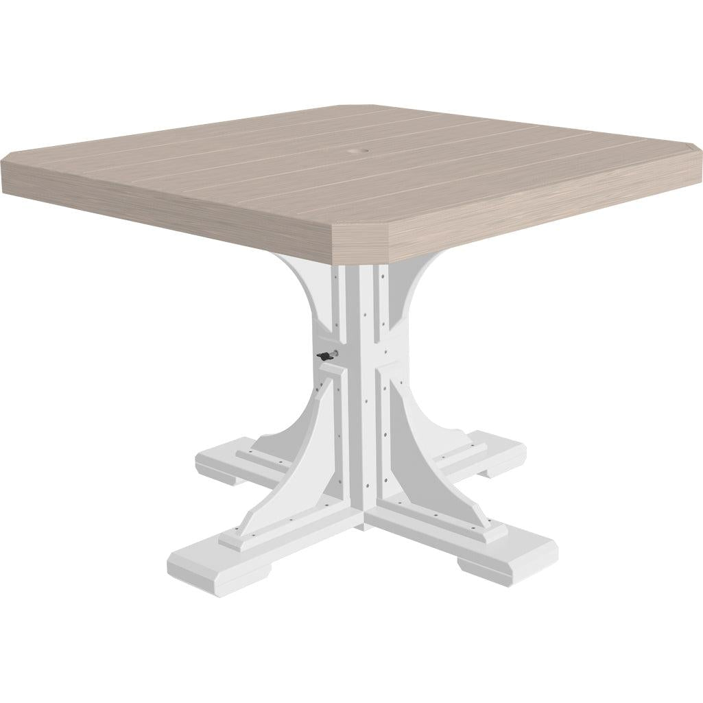 LCP41STWWD-LuxCraft-Square Table-Dining-Weatherwood-Pangaea Patio
