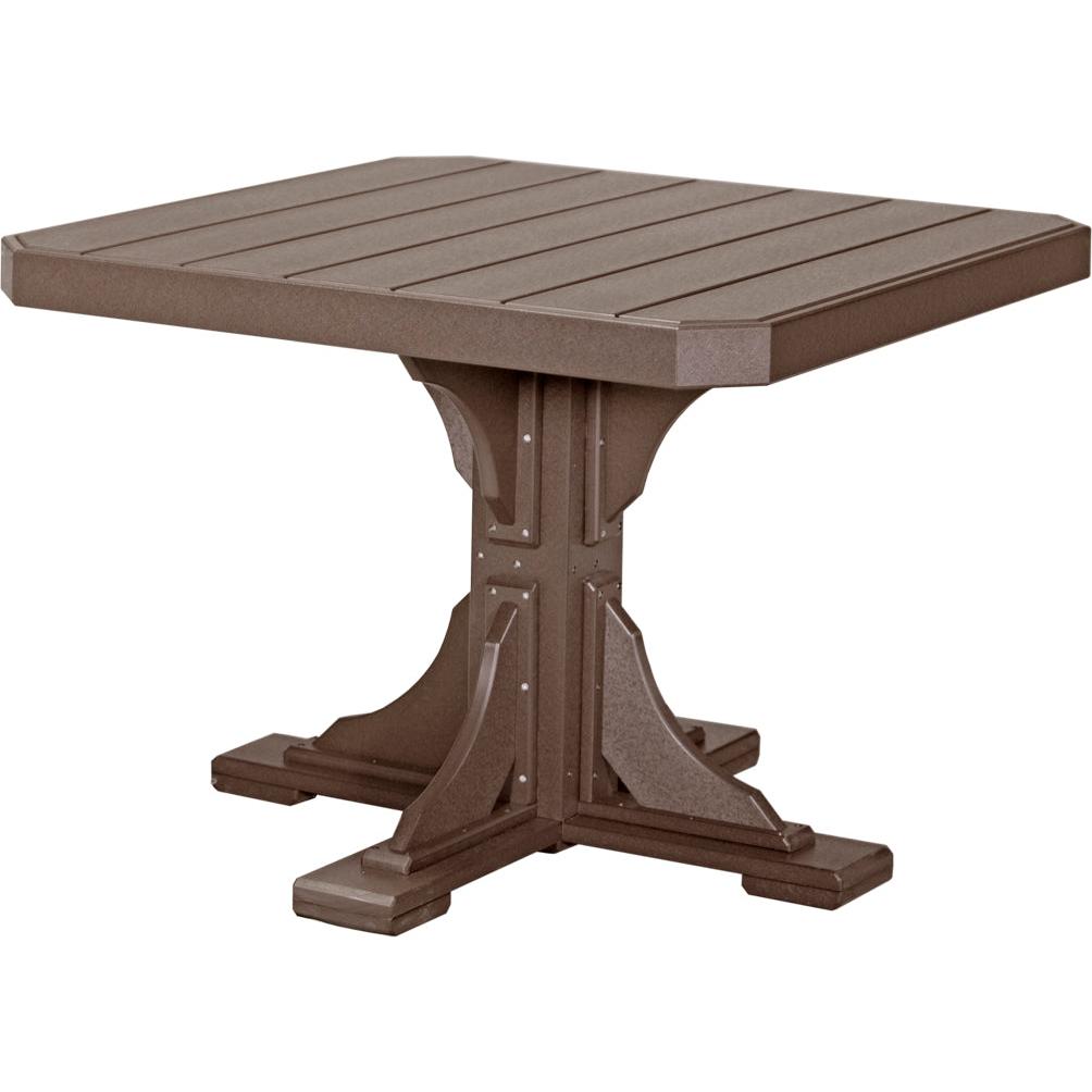 LCP41STAMC-LuxCraft-Square Table-Counter-Antique Mahogany-Pangaea Patio