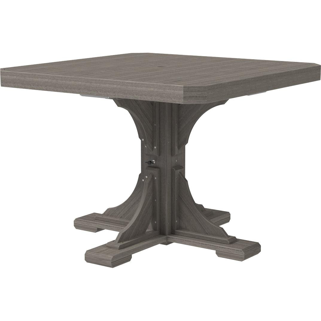 LCP41STWWCBRD-LuxCraft-Square Table-Dining-Weatherwood Chestnut Brown-Pangaea Patio