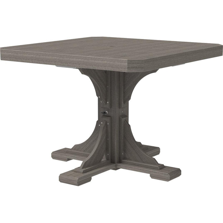 LCP41STWWCBRD-LuxCraft-Square Table-Dining-Weatherwood Chestnut Brown-Pangaea Patio