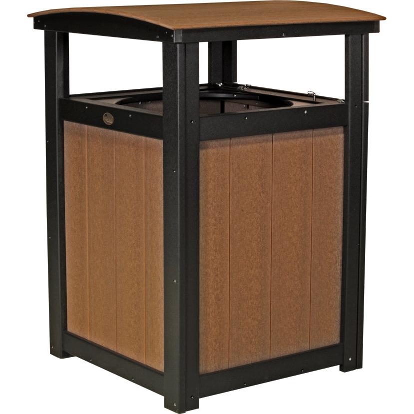 LCPTCAMB-LuxCraft-Trash Can-Antique Mahogany Black-Pangaea Patio