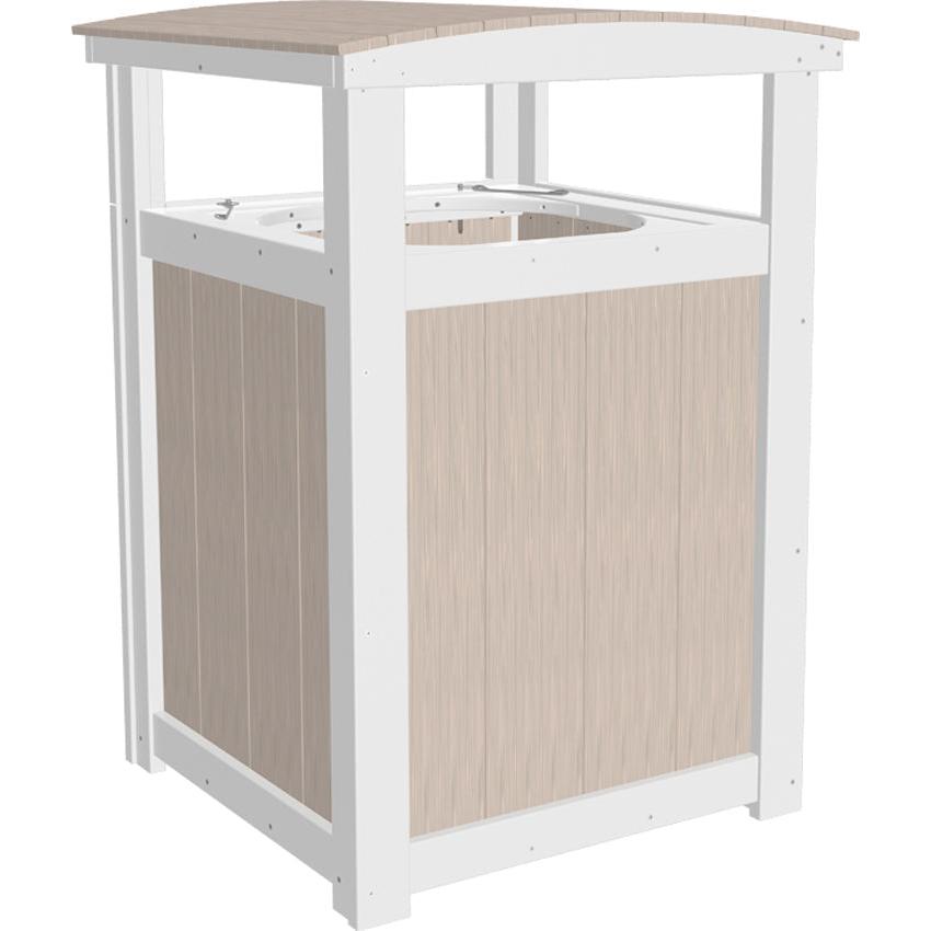 LCPTCBIW-LuxCraft-Trash Can-Birch White-Pangaea Patio