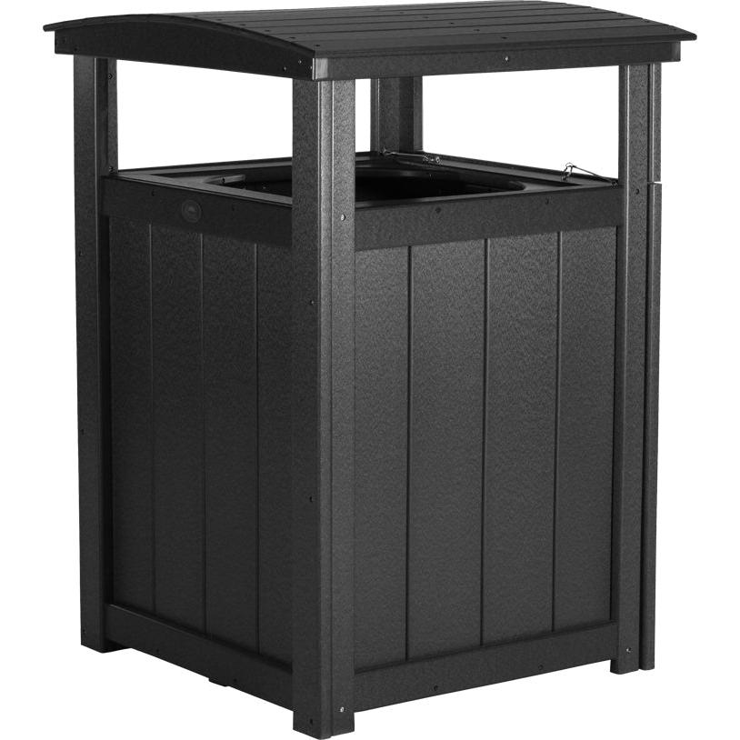LCPTCBK-LuxCraft-Trash Can-Black-Pangaea Patio